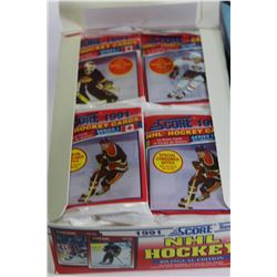BOX OF 36 PACKAGES W/ 15 "SCORE" CARDS IN