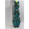 Image 1 : STACK OF OWLS COLOUR TEAL CRACKED GLASS