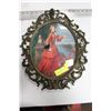 Image 1 : VTG ORNATE BRASS PICTURE FRAME ( LADY IN RED )