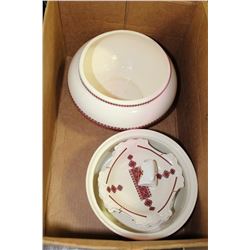 UKRAINIAN PYROHY BOWL, BEAN POT & WALL PLATES