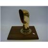 Image 1 : A GUN METAL SHIPS VENT, marked 'AFCO', mounted on a wooden plinth, height 26cm  £20-30...