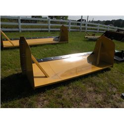8 ft snowpusher for skidloader w/steel cutting edge-New
