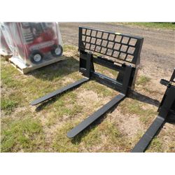 48" straight-back pallet forks -New