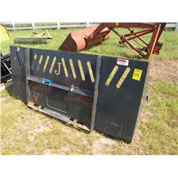 7 ft snow bucket for skidloader w/bolt-on cutting edge