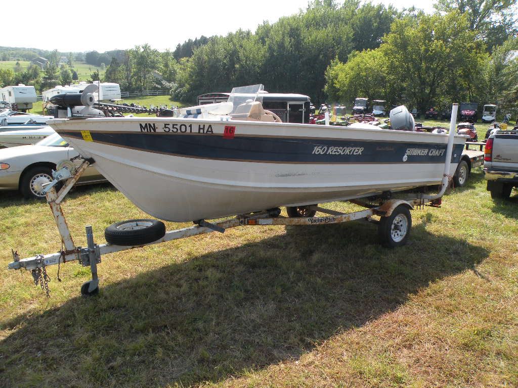 1997 Smokercraft 160 Resorter w/1997 trailer SNSMK59446B797