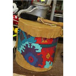 NATIVE DEER HIDE DRUM & STICK