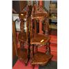 Image 1 : PAIR OF WOOD CARVED CORNER STANDS