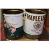 Image 1 : PAIR OF VINTAGE OIL CANS