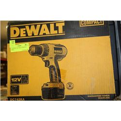12 DEWALT DC742KA CORDLESS DRILL
