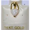 Image 1 : 14K Gold Opal Heart-shaped Pendant