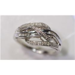 Sterling Silver Diamond (0.18ct) Ring