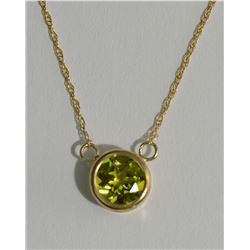 10K Gold Peridot Necklace