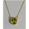 Image 1 : 10K Gold Peridot Necklace