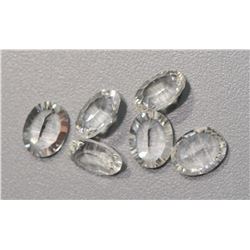 Genuine White Topaz Oval Cut Gemstones