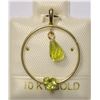 Image 1 : 10K Gold Peridot Pendant