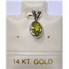 Image 1 : 14K White Gold Peridot Pendant