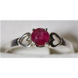 10kt Gold Ruby (0.12ct) & Diamond Ring
