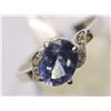 Image 2 : 14K White Gold Tanzanite & Diamond Ring