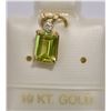 Image 1 : 10K Gold Peridot & Diamond Pendant