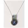 Image 1 : 10K White Gold Blue Topaz, Smokey Quartz, &