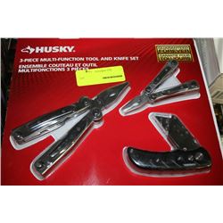 HUSKY 3 PIECE TOOL AND KNIFE SET