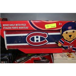 MONTREAL CANADIENS WOOD SHELVE