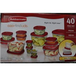 40 PCS RUBBERMAID FOOD CONTAINER SET