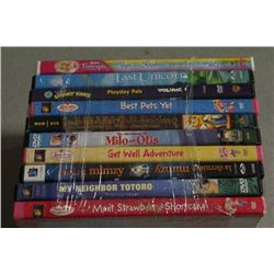 BUNDLE OF 10 CHILDREN'S DVD MOVIES