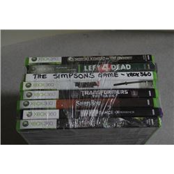 BUNDLE OF 8 XBOX 360 GAMES