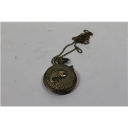 QUARTZ POCKET WATCH WITH FISH DESIGN