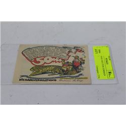 1922 50 PFENNIG REUTER GERMAN BANK NOTE