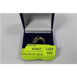 10KT GOLD RUBY RING