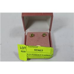 10KT GOLD PERIDOT EARRINGS