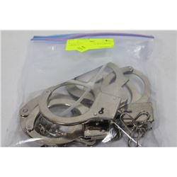 3 SETS OF HANDCUFFS WITH KEYS