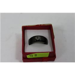 BLACK STEEL SUPERMAN RING