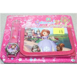 SOFIA THE FIRST CHILDRENS  WATCH AND WALLET