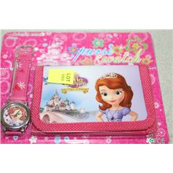 SOFIA THE FIRST CHILDRENS  WATCH AND WALLET