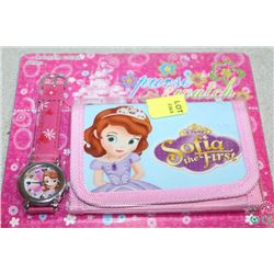 SOFIA THE FIRST CHILDRENS  WATCH AND WALLET