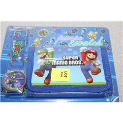 MARIO CHILDRENS WATCH AND WALLET