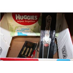BOX WITH DARTS ,WATCH,LETTER OPENER & BELT