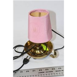 SMALL 1930s PINK SHADE LAMP