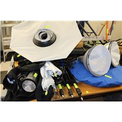 LARGE SECTION OF PHOTOGRAPHERS EQUIPMENT