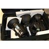 Image 1 : SUITCASE WITH THREE PHOTOGRAPHERS LIGHTS