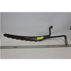 CN WATER PAIL, VINTAGE HAY KNIFE