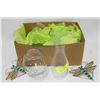 Image 1 : BOX OF LAMP SHADES & GLASSES
