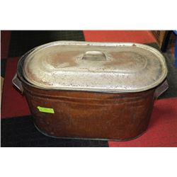 VINTAGE COPPER BOILER TUB WITH LID