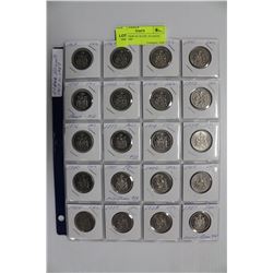 COLLECTION OF 20 UNC 50 CENTS 1968 TO 1987