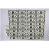 Image 1 : 2009 UNCUT SHEET OF 32 ONE DOLLAR U.S. BANKNOTES