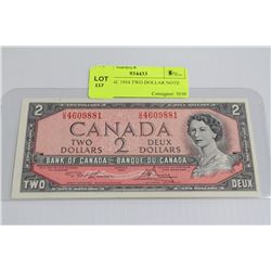 GEM UNC 1954 TWO DOLLAR NOTE