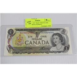 GEM UNC 1973 "BAX" PREFIX ONE DOLLAR REPLACEMENT